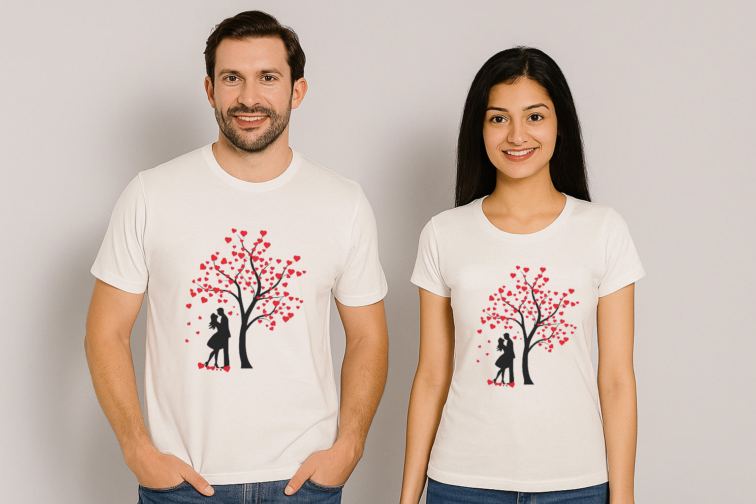 Valentine's Day Tree Couple T Shirt