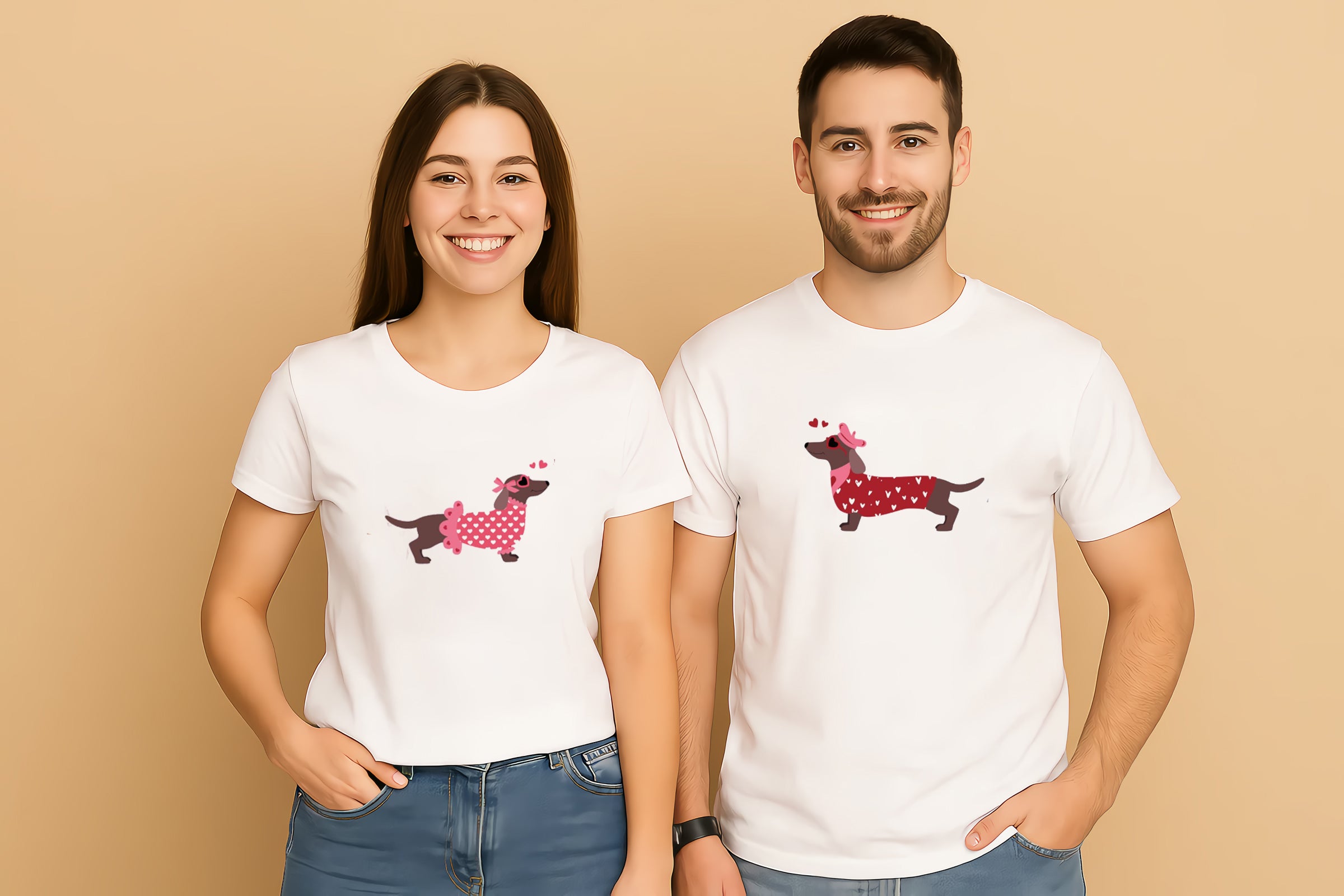 Valentines Day Dog Couple T-Shirt
