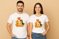 Vintage Style Kitten Valentine Couple T-Shirt