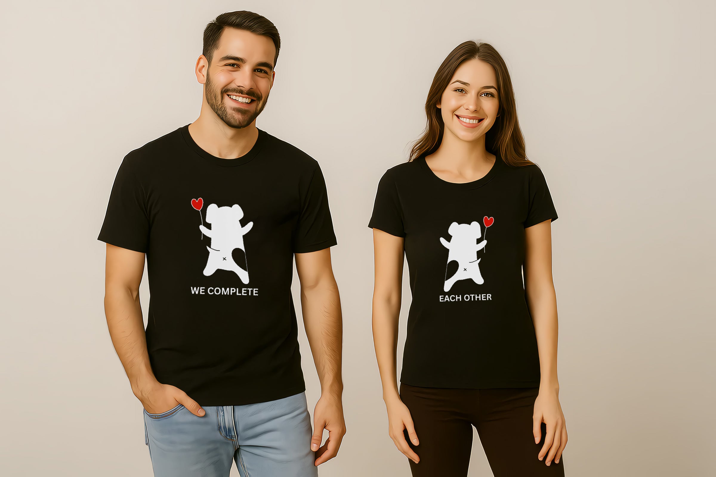We Complete Each Other Couple T-Shirt