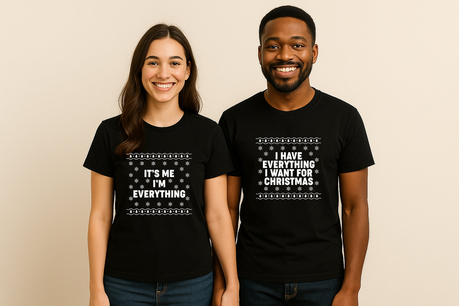 I have everything i want for christmas its me im everything couple t-shirt