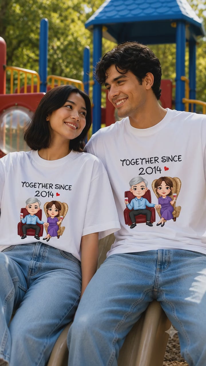 Together Since 2014 Couple T Shirt