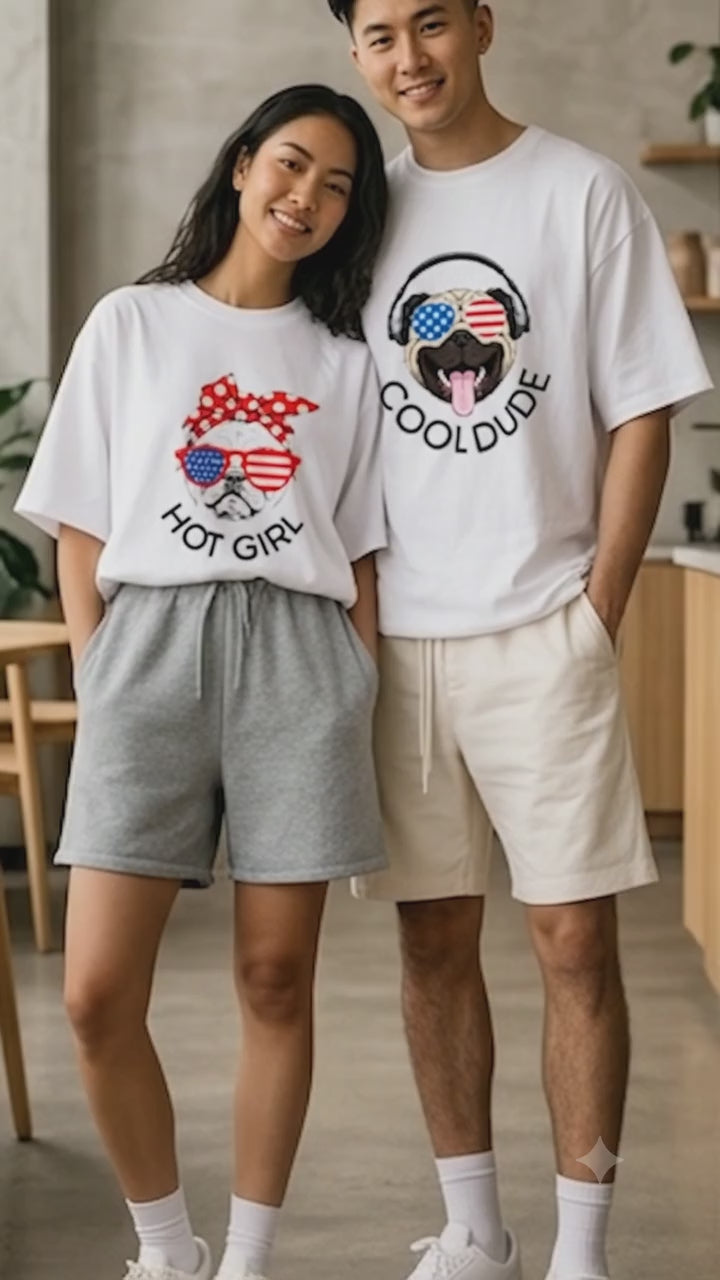 Cool dude Hot Girl Couple T Shirt