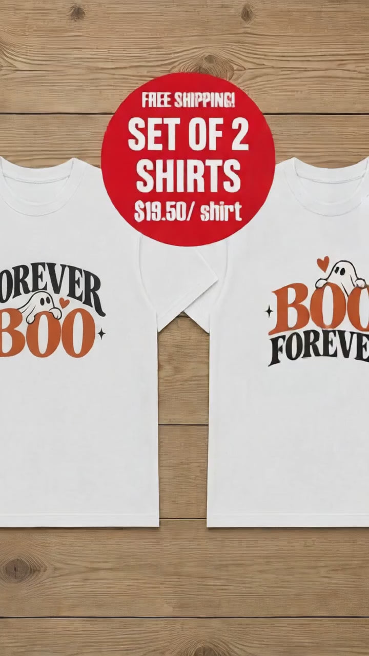 Forever Boo Halloween Couple T-Shirt