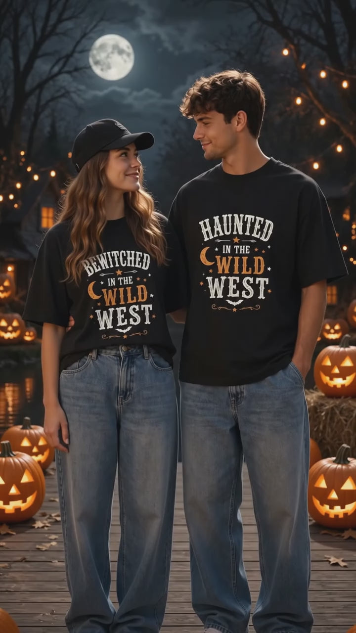 Haunted In The Wild West Bewitched In The Wild West Couple T-Shirt