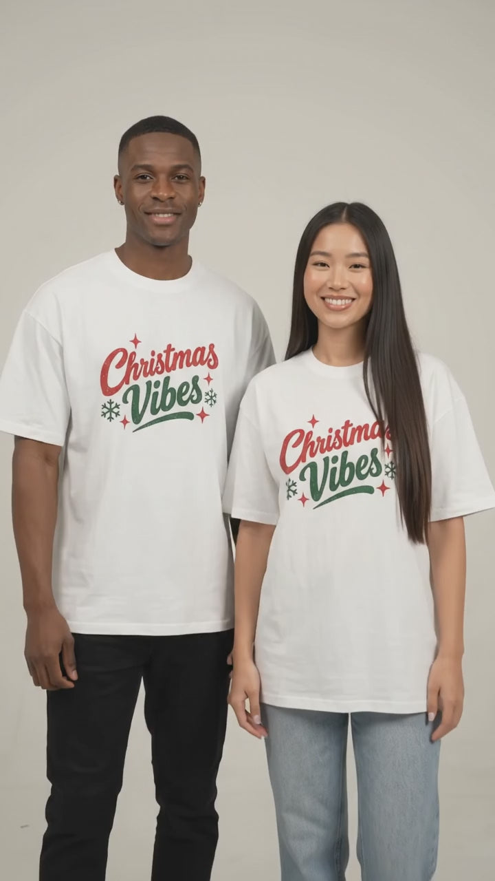 Christmas Vibes Couple T-Shirt
