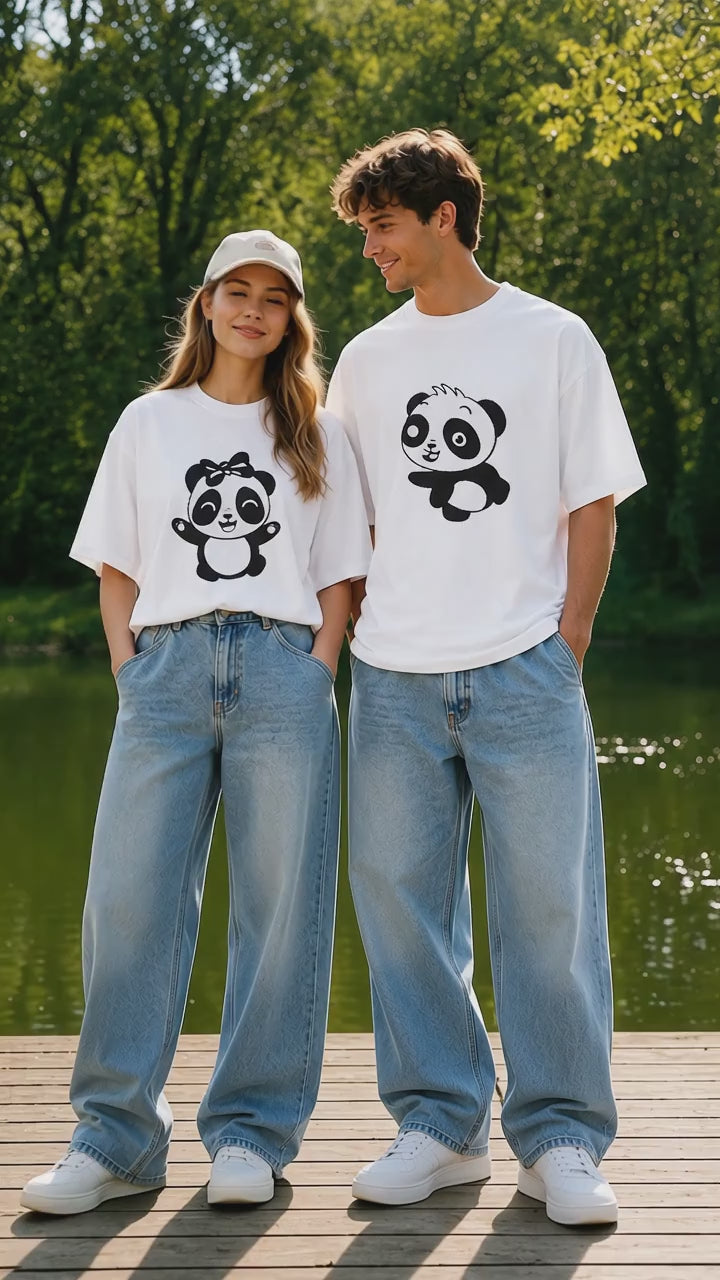 Panda's Cute Couple T Shirt
