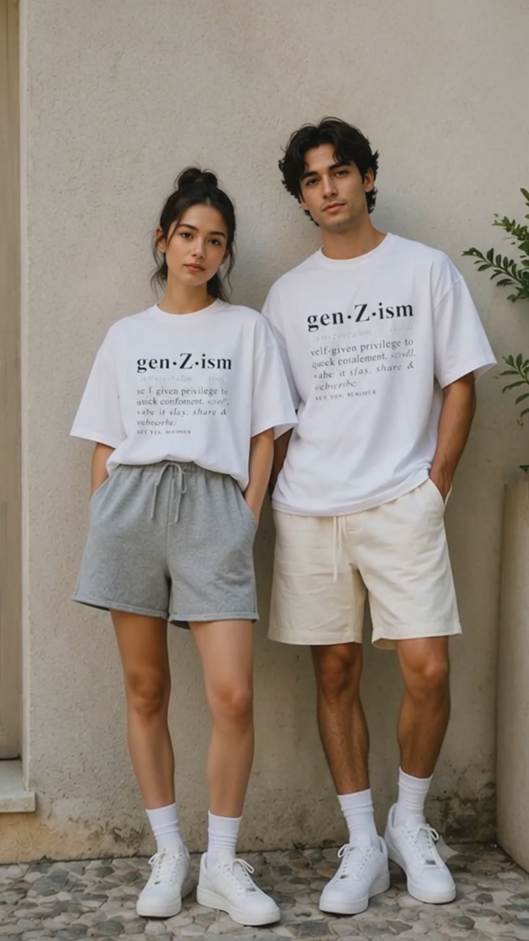 Gen Z Ism Discriptions Couple T Shirt