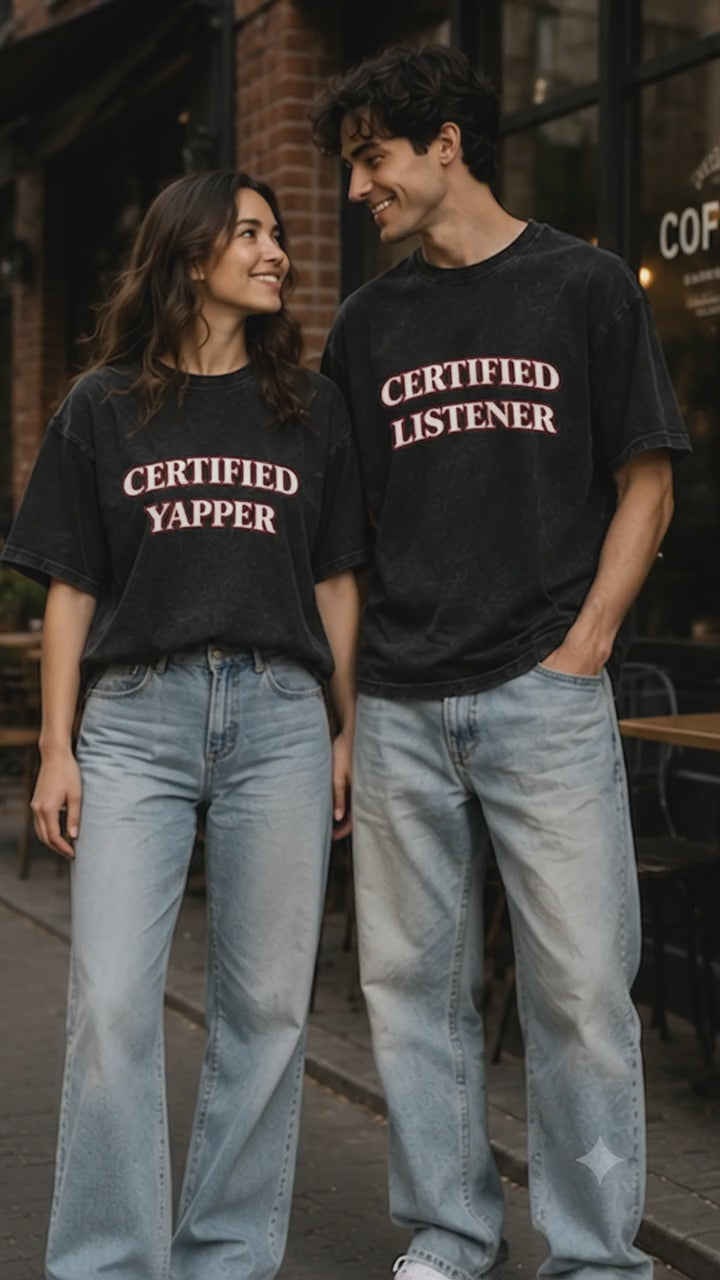 CERTIFIED LISTENER matching couple T-SHIRT