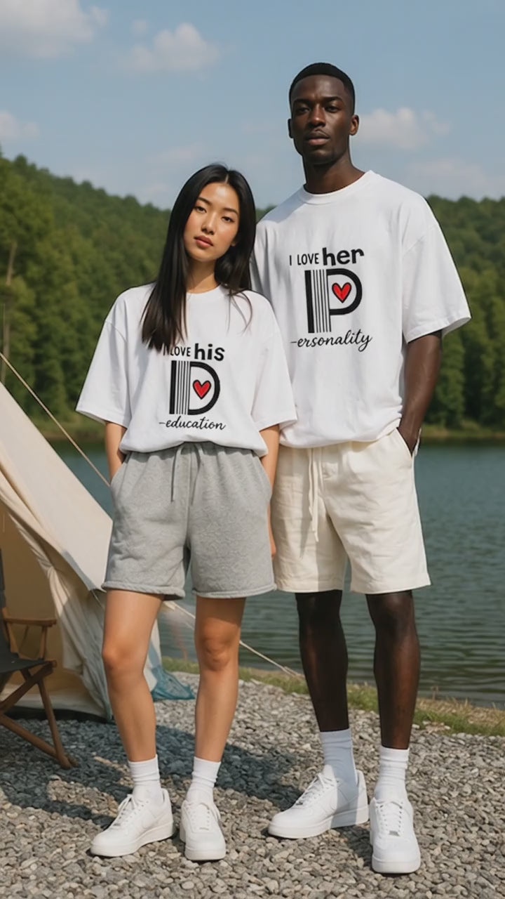 I Love Her Personality Couple T Shirt