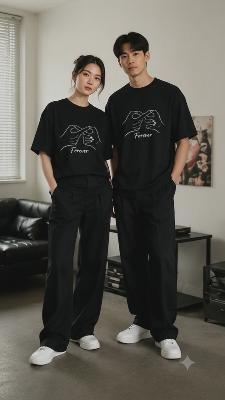 Forever Hand Sign Couple T Shirt