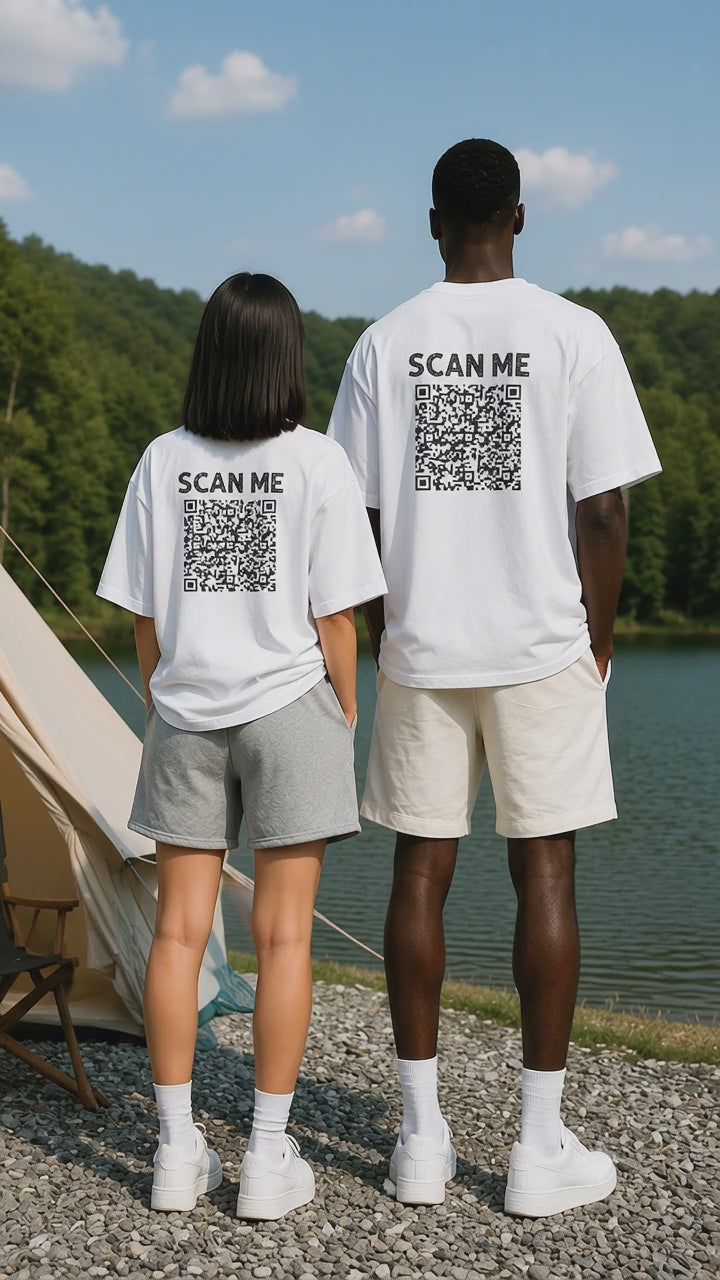 Scan Me Couple T Shirt Back