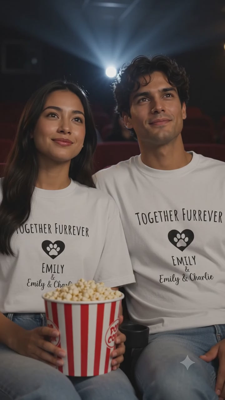 Together Forever Puppy Couple T Shirt