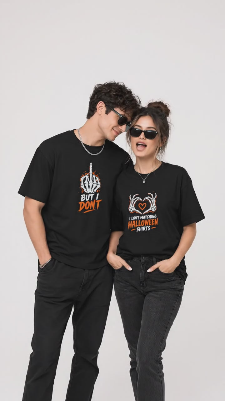 I Love Matching Halloween Shirt But I Dont Couple Tee