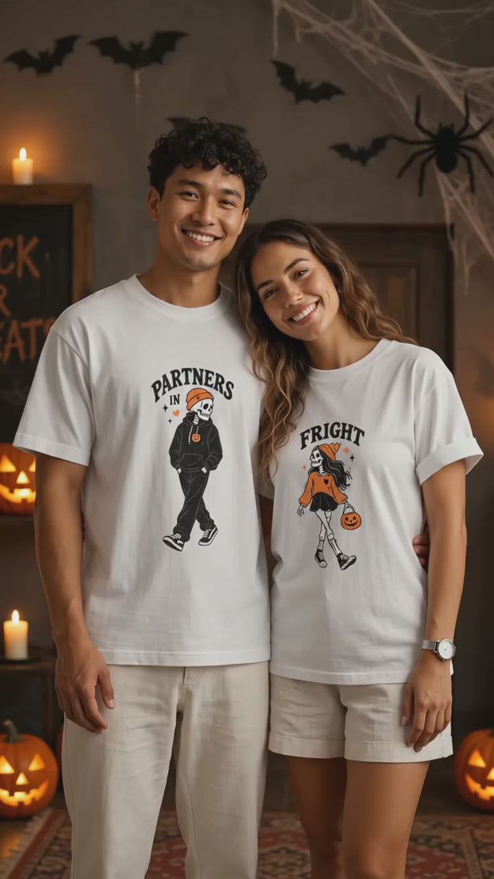 Partners In Fright Matching Couple T-Shirt
