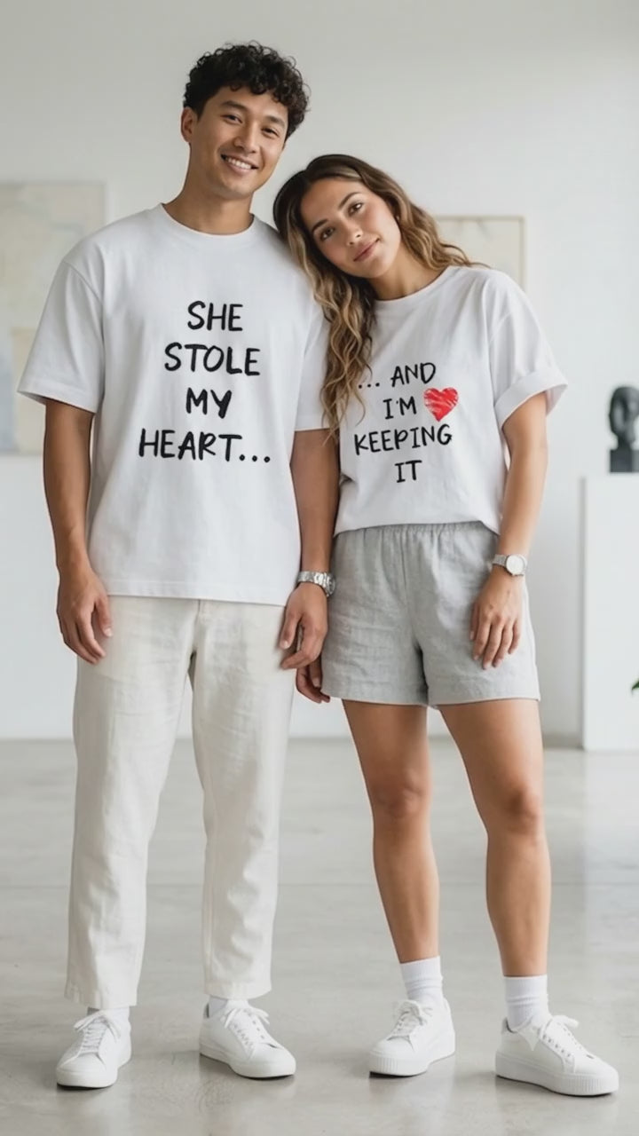 She Stole My Heart And I'm Keeping It Couple T Shirt